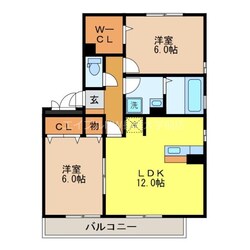 リビングタウン長与Ⅱの物件間取画像